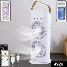 Electric Fan Desktop Double-Head Powerful Air Cooler (1 Pc / With Remote)